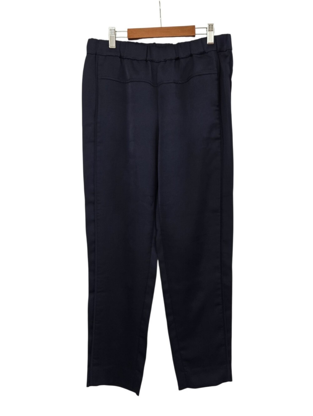 J. Crew Pull-On Style Cropped Pants in Navy Blue